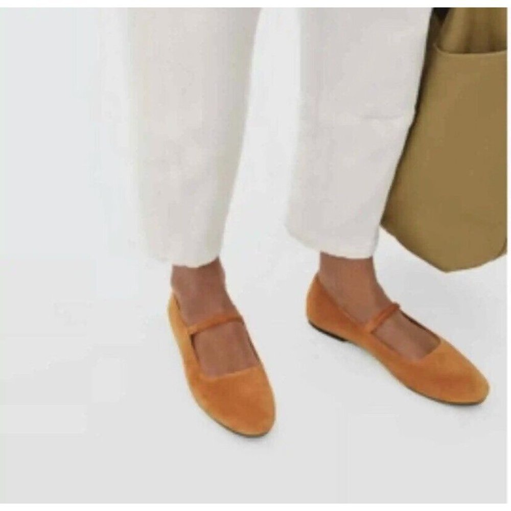 Everlane The Mary Jane in Toasted Almond Velvet New Womens Flats Shoes - Picture 12 of 13